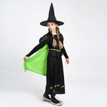 Костюмы злой ведьмы для девочек с накидкой; Маскарадные вечерние костюмы на Хэллоуин; Нарядное платье для костюмированной вечеринки 2024 - купить недорого