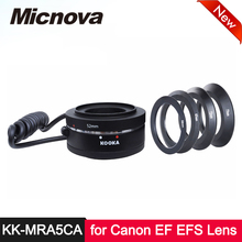 KK-MRA5CA алюминиевый сплав Автофокус Макро Обратный объектив Адаптер кольца комплект для Canon DSLR камеры EF EFs линзы реверсивное кольцо 2024 - купить недорого