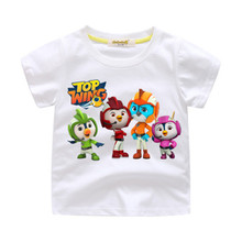 Camisetas de dibujos animados para bebés y niñas, ropa informal de algodón de manga corta para niños, moda para niños, Top, 2019 2024 - compra barato