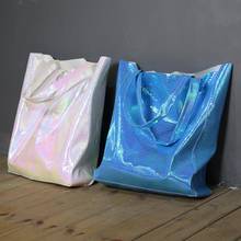 Single Style Brief Women Vintage Handbag Laser Hologram Shoulder Bag Big Capacity Handbag Casual Tote 2024 - buy cheap