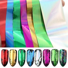 7 шт. голографические наклейки для ногтей цветные переводные наклейки со звездами Слайдеры для украшения ногтей маникюрные инструменты 2024 - купить недорого