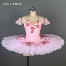 Tutu tutu plissado para balé e panqueca, feminino e feminino, 2 cores, roupa de dança profissional, bailarina, bll081 2024 - compre barato