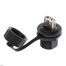 USB 2.0 Female Panel Pass Connector Mount Socket Plug Waterproof IP67 With Cap Damom 2024 - buy cheap