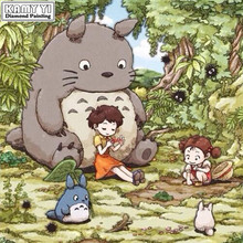 Lovely My Neighbor Totoro 5D DIY Diamond Painting Cross Stitch Diamond Embroidery Full Round Rhinestone Mosaic Gifts XY22 2024 - buy cheap