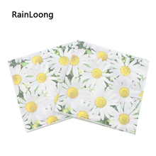 [RainLoong] Paper Napkins Sunflower Festive & Party Supplies  Tissue Decoration  33cm*33cm 1 pack (20pcs/pack) 2024 - buy cheap