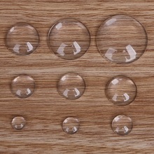 8/10/12/14/16/18/20/25/30mm flat back transparente cabochão de vidro transparente para brinco pulseira colar jóias fazendo 2024 - compre barato