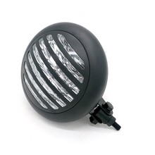 Sanacidade lâmpada de led para farol de motocicleta cnc universal, preto/cromado, luz âmbar, personalizado para honda cafe racer bobber 2024 - compre barato