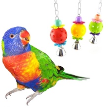 Pet Parrot Bird Bites Climb Chew Toys Swing Bell Cage Hanging Cockatiel Parakeet 2024 - buy cheap
