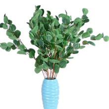 10 pces falso de seda eucalipto folha ramo simulação eucalipto vegetação planta decorativa planta verde artificial 2024 - compre barato