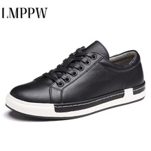 Tênis masculino casual, couro preto, sapatos baixos, marca de luxo, tamanho grande, skate 2 2024 - compre barato