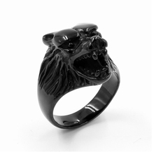 Fashion Jewelry Super Cool Wolf Rings Stainless Steel Punk Biker Man Ring Golden Black Animal Ring High Quality Jewelry 2024 - buy cheap