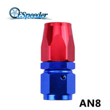 ESPEEDER AN8 Oil Fuel Line Adapter Fittings Straight Anoized Aluminum Hose End Enforced Fittings Red And Blue Reusable Hose End 2024 - buy cheap