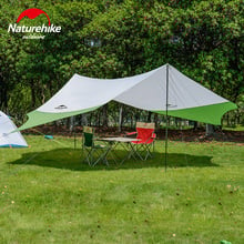 Naturehike tenda de acampamento segunda, toldo de lona, cobertura solar, família, praia, com varas de lona para caminhadas, pesca, piquenique 2024 - compre barato