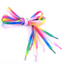 1pair 2PCS 110cm Multi Colors Rainbow Flat Canvas Athletic Shoelace Sport Sneaker New Shoe Laces Boots Strings Wholesale 2024 - buy cheap