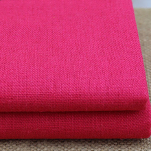 100*140cm tecido tingido rosa vestido simples algodão de linho 2024 - compre barato