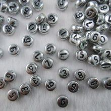 Silver Color 4*7mm 500pcs Round Flat Acrylic Spacer Loose DIY Number Beads Jewelry Making Accessories LB-34 2024 - buy cheap