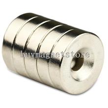 5pcs Super Strong Round Neodymium Countersunk Ring Magnets 18 mm x 5 mm Hole: 5 mm Rare Earth N35 ndfeb Neodymium ma 2024 - buy cheap