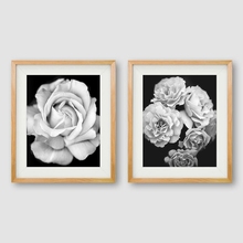 Quadros de pintura em tela, preto e branco, flores, rosa, fotografia, cartazes de impressão para sala de estar, decoração de parede de casa 2024 - compre barato