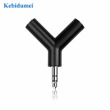 kebidumei Y-shape Stereo Headphone Splitter 3.5mm Earphone Adapter Double Jack Adapter Plug for PC/MP3 Smartphone Player Cable 2024 - buy cheap