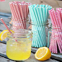 25pcs Drinking Paper Straws Classic Stripe Straw Halloween Christmas Baby Shower Decoration Gift Party Event Supplies 5Z 2024 - buy cheap