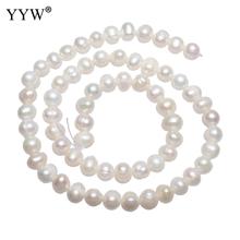 5-6mm White Cultured Potato Freshwater Pearl Beads Loose Beads Strand 14" for DIY Women Necklace Bracelet Jewelry Making Finding 2024 - buy cheap