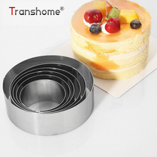 Transhome Mousse Cake Ring 6Pcs Stainless Steel Mousse Mold Cake Mold For Baking Mousse Cake Baking Pastry Tools Bakeware Tools 2024 - buy cheap