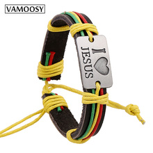 VAMOOSY Wholesale Leather Bracelet Men Casual Fashion Braided Leather Bracelets for Women Summer Style Punk Rock Women Jewelry 2024 - buy cheap