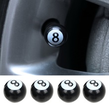 LEEPEE 4pcs Car Tire Air Valve Cap Tyre Wheel Dust Stem Eight Ball Bolt in Type Ventil Valve Caps for Auto Truck Motorcycle 2024 - buy cheap