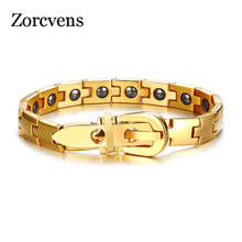 ZORCVENS Health Magnetic Bracelet Bangle For Women Hot Sale Gold Color Stainless Steel Energy Bracelet Fashion Jewelry 2024 - buy cheap