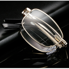 Liga avançado Full-aro de Ouro Anti-fadiga Homens Mulheres Bifocal Óculos de Leitura + 0.75 + 1.25 + 1.5 + 2.00 + 1.75 A + 4 com Caso 2024 - compre barato