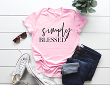 Simply Blessed T-Shirt Funny Graphic Christian Blessed Tee Casual Jesus Christian Thanksgiving Slogan Clothing Tops art shirts 2024 - buy cheap