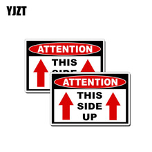 YJZT 2X 10CM*6.4CM Warning This Side Up Decal PVC Reflective Car Sticker 12-0616 2024 - buy cheap