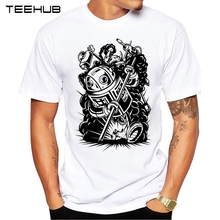 2019 TEEHUB Men's Fashion Robotic Wars Printed Short Sleeve T-Shirt Hipster O-neck Design Tops Cool Desgin Tee 2024 - buy cheap