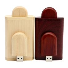 Tarjeta de madera Original y creativa, unidad Flash USB 3,0, 4GB/8GB/16GB/32GB/64GB, 128GB, 512GB 2024 - compra barato