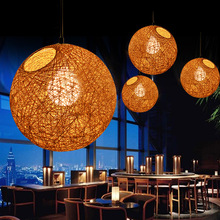 LED Pendant Light Weaving Bamboo E27 Rattan Lamps Modern Hanging Lighting Restaurant Loft Pendants For Room Dining 2024 - buy cheap