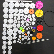 Feichao-engrenagem de plástico com 106 peças, polia e caixa de engrenagens para robô faça você mesmo, experimento científico 4wd 2024 - compre barato