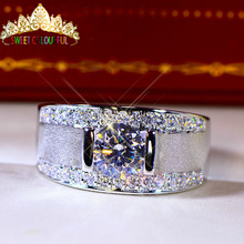 Anel de diamante moissanite ouro 18k 750au, 100% cor d vvs com certificado nacionais mo-0010 2024 - compre barato