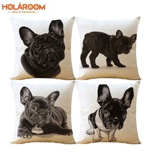 Bulldog Pattern Pillow Case Small Puppy Throw Cushion Cover Sofa Car Pillow Cases Home Decor Cushion Cover cojines decorativos 2024 - buy cheap