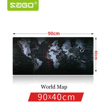 Sago 900*400 mm Gaming Mouse Pad Locking Edge Mousepad World Map Mouse Pad For for Macbook Laptop Mouse Notbook Computer Player 2024 - buy cheap