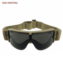 Desert Sand Frame Military Airsoft X800 Tactical Mask Goggles Tactical Glasses Army Paintball Goggles with 3 Lens 2024 - buy cheap