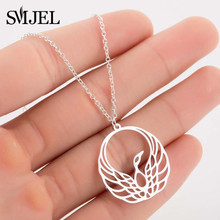 SMJEL Fashion Animal Jewelry Bohemia Bird Pendants Necklaces Collares Bird Phoenix Necklace Handmade Gift For Fans 2024 - buy cheap