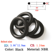 CS1.24mm ID3.86-12.9mm NBR Rubber O-Ring Washer Seal Plastic gasket Silicone ring film oil and water seal gasket sealing 2024 - buy cheap