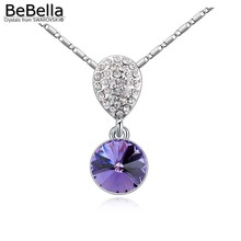 BeBella COLLAR COLGANTE redondo de cristal de nuevo diseño hecho con cristales austriacos de Swarovski para regalo de mujer 2024 - compra barato