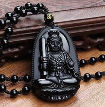 FREE shipping> >>>> 100% Obsidian Fudo Buddha Pendant Rooster natal Buddha 2024 - buy cheap