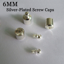 10PCS 6MM METAL SCREW CAPS SILVER-PLATED,JEWELRY FINDING,FOR 6MM Glass Vials 2024 - buy cheap