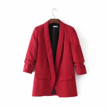 Jacket women Blazer new vertical fold female jackets пиджак женский blazer feminino chaqueta mujer 6 colors coat spring 2024 - buy cheap