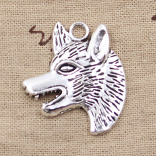 8pcs Charms Wolf Dog Wolfhound 35x30mm Antique Silver Color Plated Pendants Making DIY Handmade Tibetan Silver Color Jewelry 2024 - buy cheap