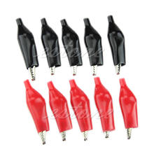 Hot 10x 28mm Alligator Leads Crocodile Test Clip Fr Electrical Jumper Wire Cable 2024 - buy cheap