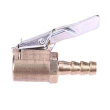 1 pçs 6mm braçadeira de bronze pneumático válvula bomba ar chuck clipe pneu inflator válvula conector de alta qualidade pneu do carro mandril de ar bloqueio no clipe 2024 - compre barato