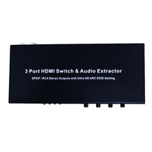 HDMI Switch Switcher Box Selector 3 In 1 Out Audio Extractor Optical SPDIF & RCA L/R Audio Out & IR Control Support  3D, 1080p 2024 - buy cheap